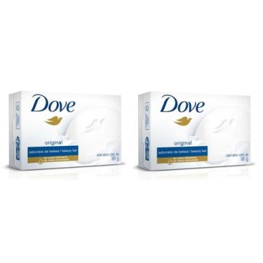 Imagem de Kit 2 Sabonete Em Barra Dove Original Branco 90g - Dove