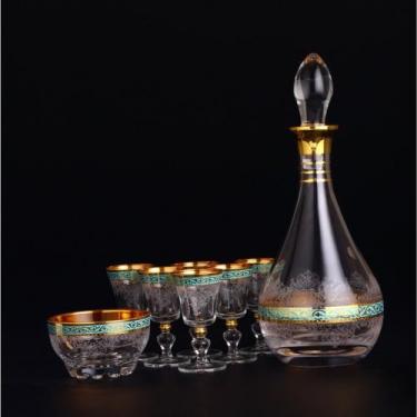 Imagem de Conjunto de copos de vidro iris turquesa ouro/ 8 peças - SEA AND CHERR