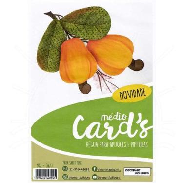 Imagem de Régua Médio Cards Apliques e Pinturas - Decorart, CAJU