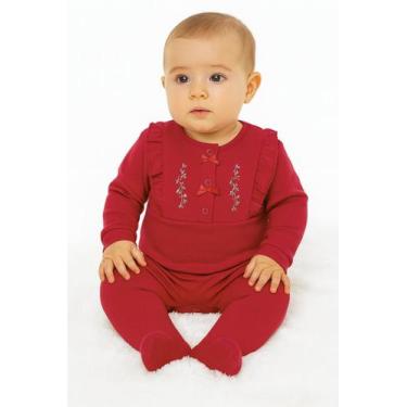 Imagem de Macacão Inverno Bebê Suedine - kiko, Vermelho, M