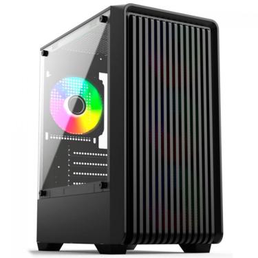 Imagem de Gabinete Gamer N199B Micro Atx Mini Itx em Aço com 3 Fans Usb 1.1 Preto BR-X