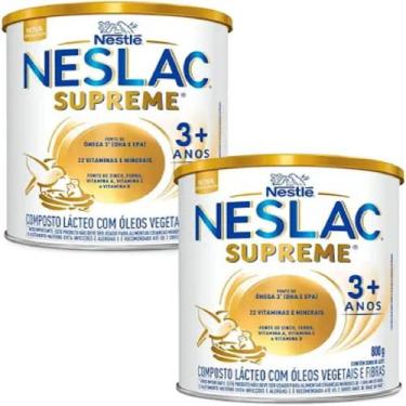 Imagem de Kit com 2 Neslac Supreme Composto Lácteo 800g cada