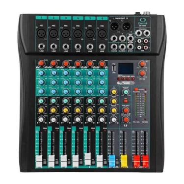 Imagem de Mesa de Som 6 Canais Compacta Efeitos Phantom Power Onistek ON-MX03