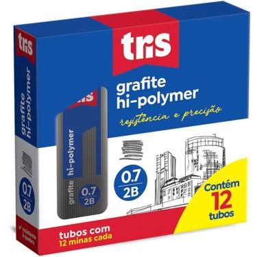 Imagem de Grafite para Lapiseira Summit Hi-Polymer 2B 0.7MM 12 Tubos com 12 Minas Cada