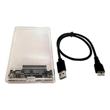 Imagem de Case HD Externo Transparente Para HD/SSD SATA 2,5 Adapta. - Sem marca