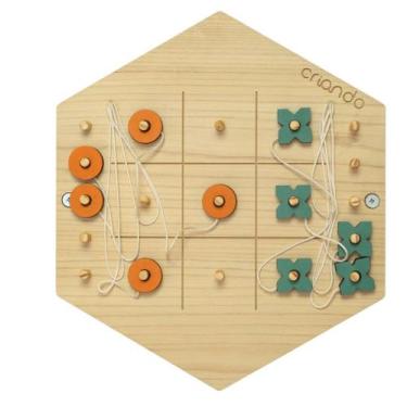 Imagem de Painel Sensorial Colmeia - Jogo da Velha, da Criando - Brinquedo Educa