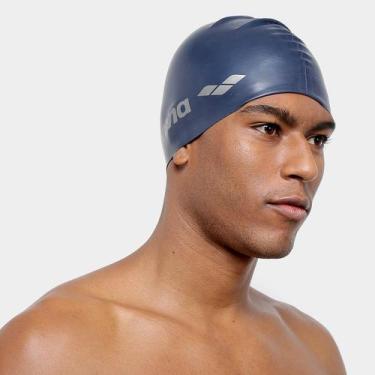 Imagem de Touca de Natação Arena Classic Silicone, Azul escuro, Único