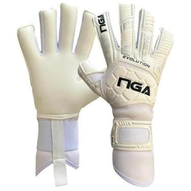 Imagem de Luva de Goleiro NGA Soccer Evolution, Branco, 9