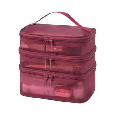 Imagem de Bolsa De Viagem Transparente De Grande Capacidade Com Malha, Organizad
