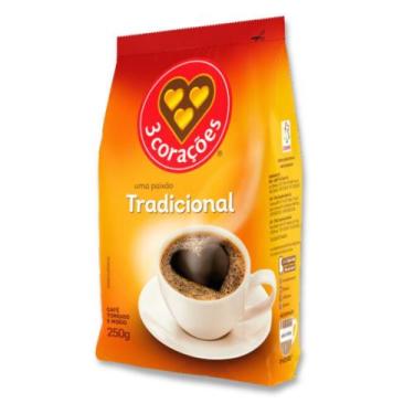 Imagem de Café Três Corações Tradicional Torrado e Moído 250g