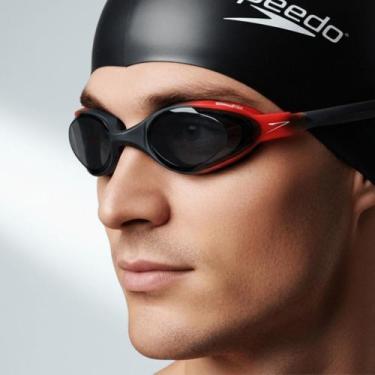 Imagem de Óculos de natação Hydrovision - ONIX FUME ÚNICO - Speedo, Vermelho, ÚN