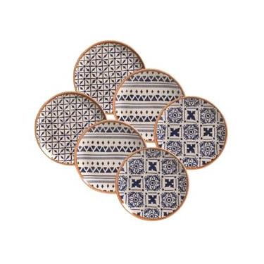 Imagem de Conjunto de Pratos de Sobremesa Coup New Asteca 6 Peças Stoneware Bege Porto Brasil