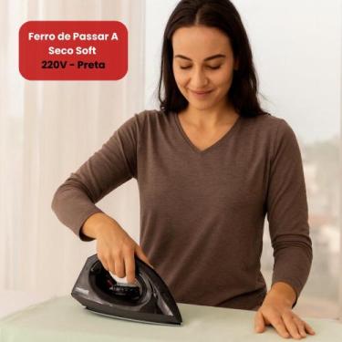 Imagem de Ferro De Passar A Seco Soft Leve Compacto Rápido Uso Diário Roupas 127