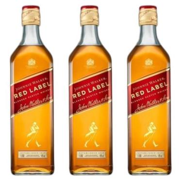 Imagem de Kit 03 Whisky Johnnie Walker Red Label 1L