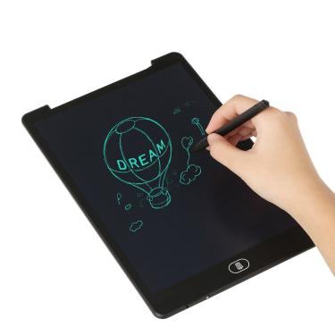 Imagem de 12 polegadas lcd Writing Tablet escrita eletrônica Prancha de Desenho Preto