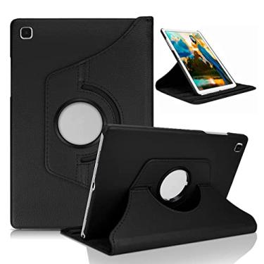 Imagem de Capa Giratória Preta de Couro Galaxy Tab A7 10.4 Pol (T500/T505) Com Caneta Touch