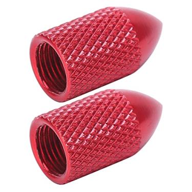 Imagem de Tampas de válvula Schrader, convenientes para usar tampas de válvula Schrader Alta confiabilidade para bicicletas(vermelho)