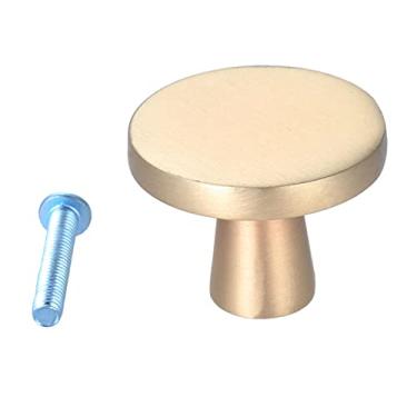 Imagem de Padrão de mármore Botão de bronze Colorido Shell Brilho puxar Único buraco punho 32mm gaveta de ouro cômoda armário armário parafuso de hardware YYDFPIIA (Color : 1)