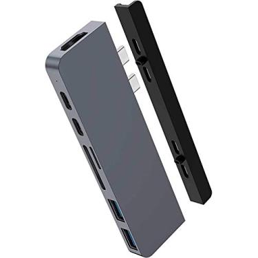 Imagem de Hyper - Novo Hub HyperDrive Duo 7 em 2 - USB-C para MacBook Pro/Air - HDMI 4K60Hz HDR, USB-C 40Gbps 100W PD, USB-C 5Gbps 60W PD, MicroSD/SD 3.0 UHS-I 104MB/s, 2 x USB-A 5Gbps - Cinza espacial