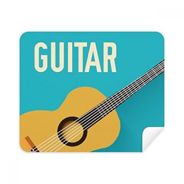 Imagem de Guitar Music Illustrate Pano de limpeza com estampa azul, 2 peças, tecido de camurça