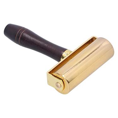 Imagem de Rolo de borda de impressão de couro Roda de rolamento de couro Rolo de laminação Ferramentas de impressão DIY Acessórios para artesanato em couro 35 mm/1,4 pol (L)