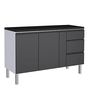 Imagem de Balcão de Aço 150 Gaia com Tampo Cozimax Preto