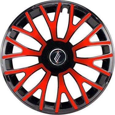 Imagem de Calota Universal modelo Triton Aro 13 polegadas Preta/vermelha Elitte