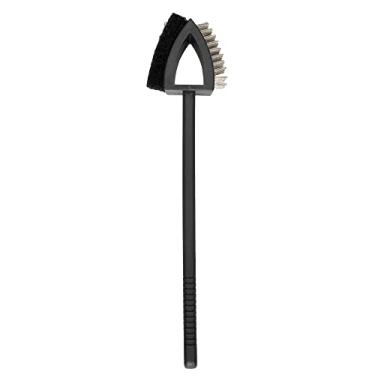 Imagem de Mimo Style Escova Para Limpar Grelha e Churrasqueira Com Cabo. Feita Em Plástico e Suas Cerdas de Aço Inoxidável, Eficaz Na Remoção de Gordura e Sujeiras de Sua Churrasqueira