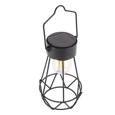 Imagem de Lanterna Solar Vintage Pendurada com Chama Dançante Realista Luzes Noturnas LED para Jardim Pátio Deck Pátio Caminho, Lanterna LED Vintage Chama Cintilante,