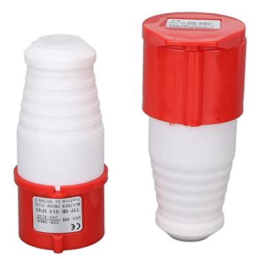 Imagem de Hilitand Conector industrial de energia de 4 pinos, soquete de tomada industrial CEE de substituição para indústria de agricultura, macho + fêmea, IP44 impermeável, pacote com 2