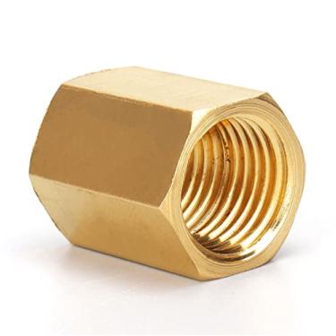 Imagem de Encaixe da tubula??o de bronze Mangueira de cobre Hex Acoplamento Acoplador Conector R¨¢pido Rosca F¨ºmea 1/8quot;?1/4";?3/8";?1/2";?3/4";?BSP,03,04
