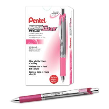 Imagem de Pentel Lapiseira EnerGize (0,7 mm), detalhes rosa, caixa com 12 (PL77P)