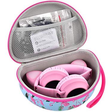 Imagem de Capa de fone de ouvido para Riwbox CT-7 rosa/para Jack CT-7S verde gato 3,5 mm/para iClever IC-HS01/para Mpow BH297B com fio/para fone de ouvido sem fio Bluetooth Picun para crianças apenas caixa