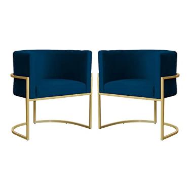 Imagem de Kit 02 Poltronas Decorativa Luana Luxo Veludo Cores - DS Estofados