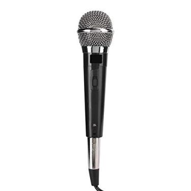Imagem de Microfones de karaokê dinâmicos unidirecionais com fio, microfone vocal portátil profissional compatível com máquina de karaokê/mixer para cantar/falar/palco