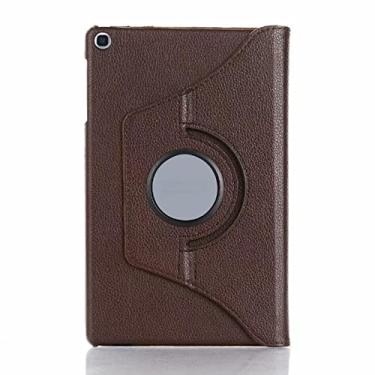 Imagem de ZiEuooo Capa protetora de couro durável moderna para tablet Samsung Galaxy A 8.0 9.7 10.1 10.5 7" A6 TAB A 4 E S Advanced (A 10.5 2018 T590 T595, marrom)
