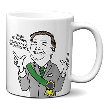 Imagem de Caneca Chora Petralhada! O Capitão É O Meu Presidente! (Branca)