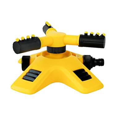 Imagem de Tingpai Aspersor de jardim gi tório de 360 ° ajustável 2 modos de pulverização Sistema de irrigação de aspersor de g mado Jardim externo Pátio Pulverizador de água de jardim Sistema de irrigação de