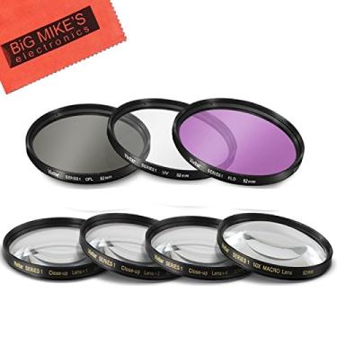 Imagem de Filtro de proteção UV multi revestido de 52 mm para Nikon D3100, D3200, D3300, D5100, D5200, D5300, D5500 com lente NIKKOR 18-55 mm f/3.5-5.6G VR II, 7 PC Filters Set