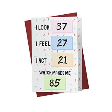 Imagem de Cartas engraçadas de aniversário de 85 anos para mulheres ou homens – Para amigos, família, namorado, etc. – Cartas de aniversário engraçadas de 85 anos – Cartas de aniversário perfeitas e engraçadas de 85 anos – com envelope