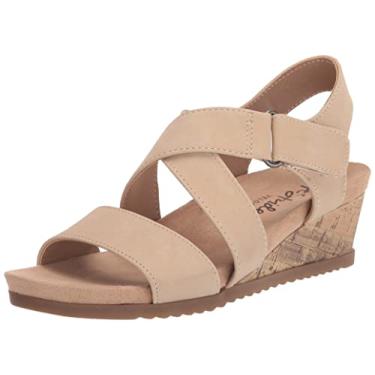 Imagem de LifeStride Sandálias Anabela Femininas Sincere Wedge, Ossobronzeado, 8.5 Wide