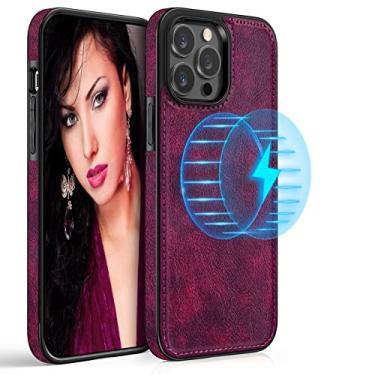 Imagem de LOHASIC Capa para iPhone 14 Pro compatível com Magsafe, capa protetora de corpo inteiro feminina para iPhone 14 Pro 6,1 polegadas (2022) - Magenta