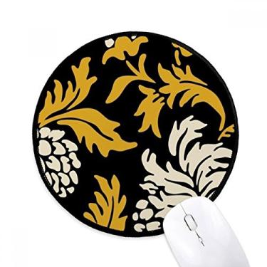 Imagem de DIYthinker Tapete de mouse com crisântemo asiático estilo chinês japonês desktop escritório tapete redondo para computador