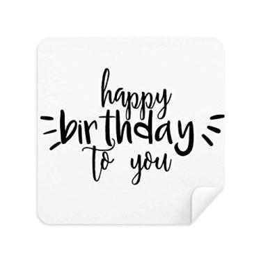 Imagem de DIYthinker Limpador de tela Happy Birthday Celebrate Quote Pano de limpeza de tela tecido de camurça 2 peças