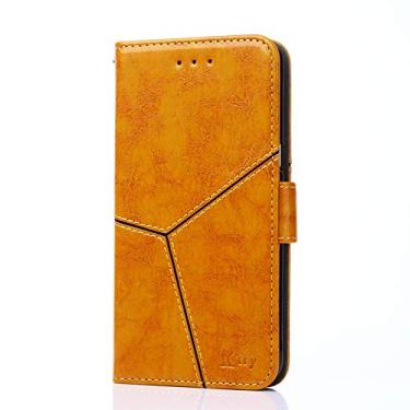 Imagem de Para oneplus 6t costura geométrica flip horizontal tpu + capa de couro pu com suporte e carteira de cartão