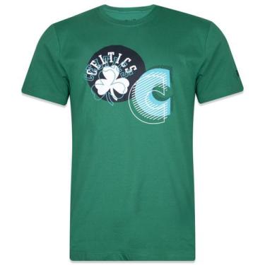 Imagem de Camiseta Regular Manga Curta Boston Celtics Core Lines Verde New Era