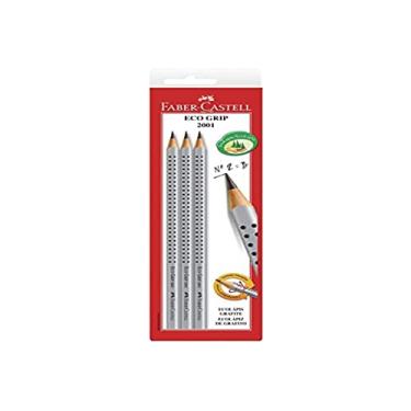 Imagem de Lápis Grafite, Faber-Castell, 2001B, Ecolápis, Linha Grip, Cinza, 12 Unidades