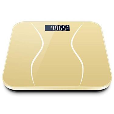 Imagem de balanças de controle de peso para banheiro ultrafinas, balança digital de alta precisão para pesagem de gordura corporal, com 2 baterias, preta