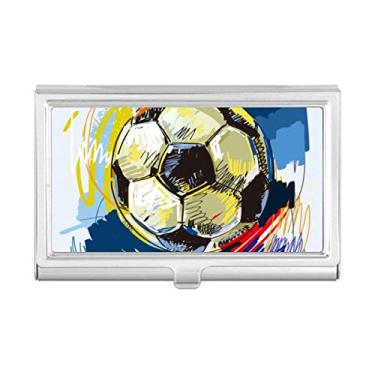 Imagem de Carteira de bolso com porta-cartões de visita pintada com futebol americano