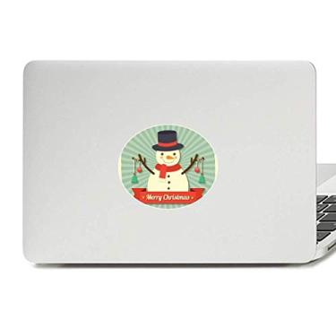 Imagem de Adesivo de vinil com ilustração de boneco de neve com emblema de boneco de neve para notebook e notebook